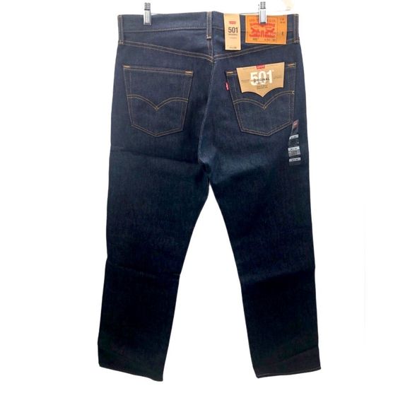 NWT LEVI’S men’s 501 original Levi Strauss & Co jeans darker blue - Picture 2 of 5